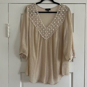 Spense woman lace detail VNeck blouse